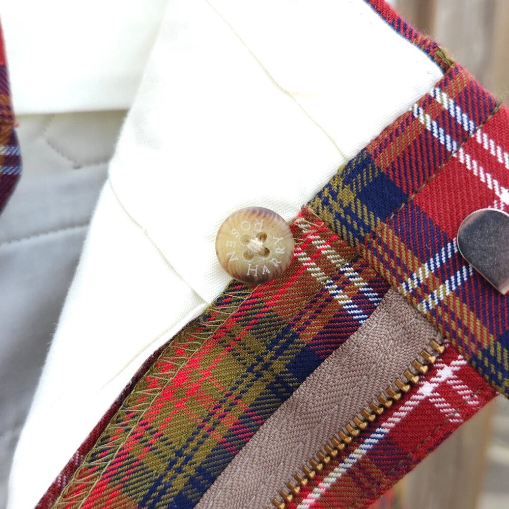 Harry Rosen Plaid Dress Pants Made in Japan 28" x 30" w-73cm - Picture 3 of 8